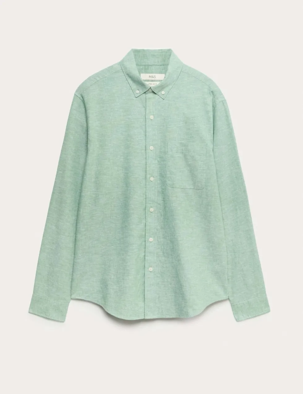 Regular Fit Cotton Linen Blend Shirt