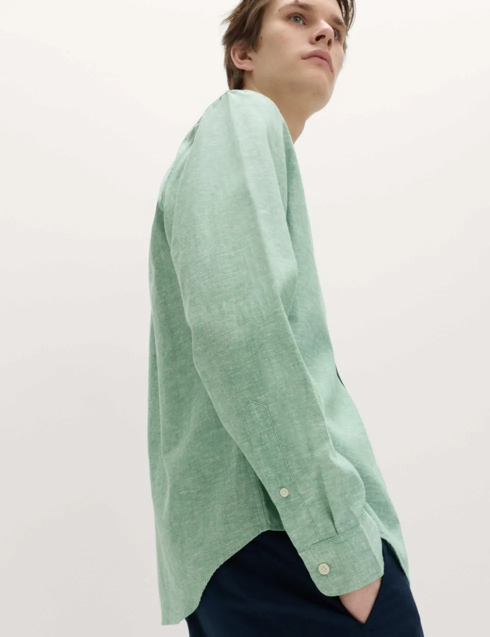 Regular Fit Cotton Linen Blend Shirt