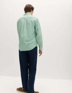 Regular Fit Cotton Linen Blend Shirt