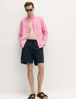 Regular Fit Cotton Linen Blend Shirt