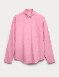 Regular Fit Cotton Linen Blend Shirt