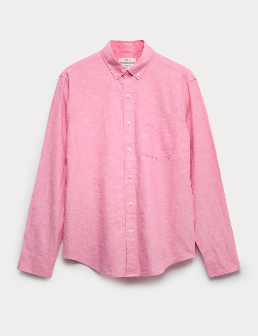Regular Fit Cotton Linen Blend Shirt