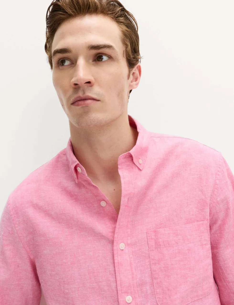 Regular Fit Cotton Linen Blend Shirt
