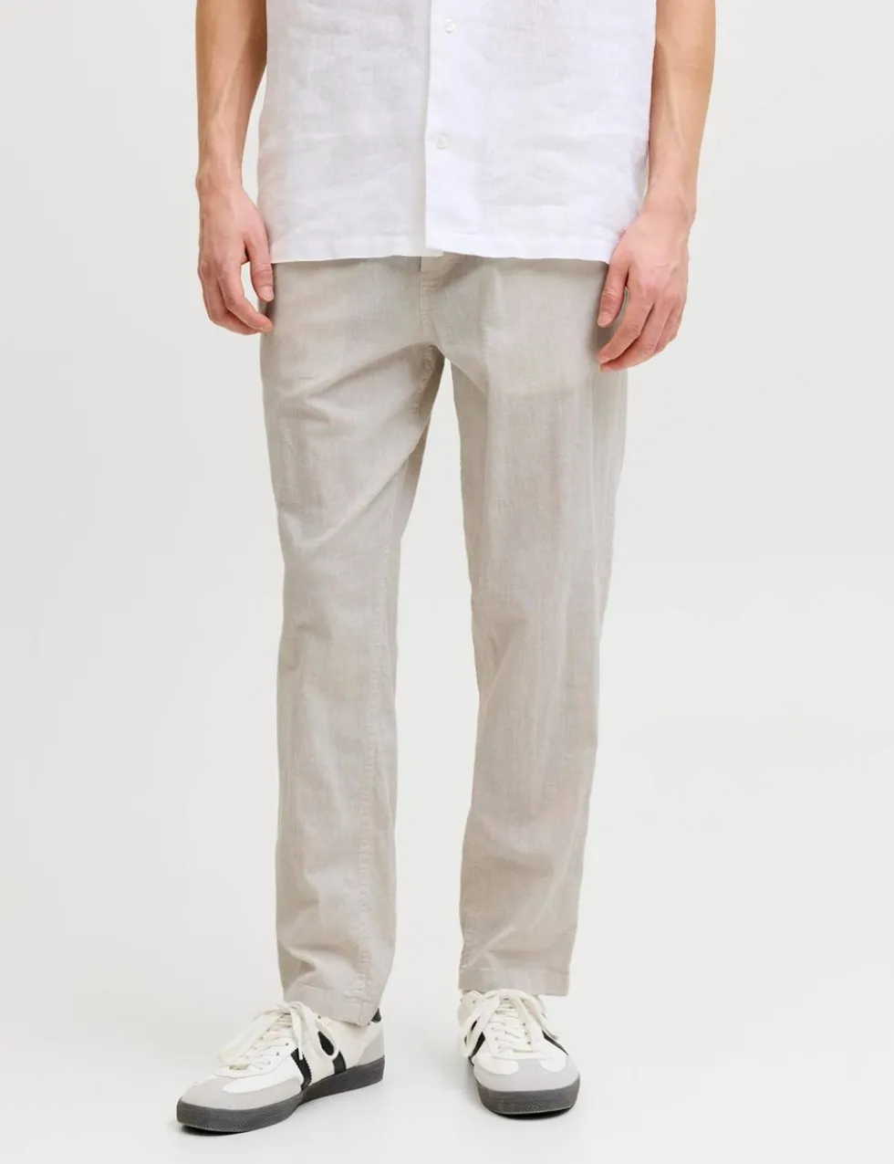 Regular Fit Cotton Linen Blend Joggers