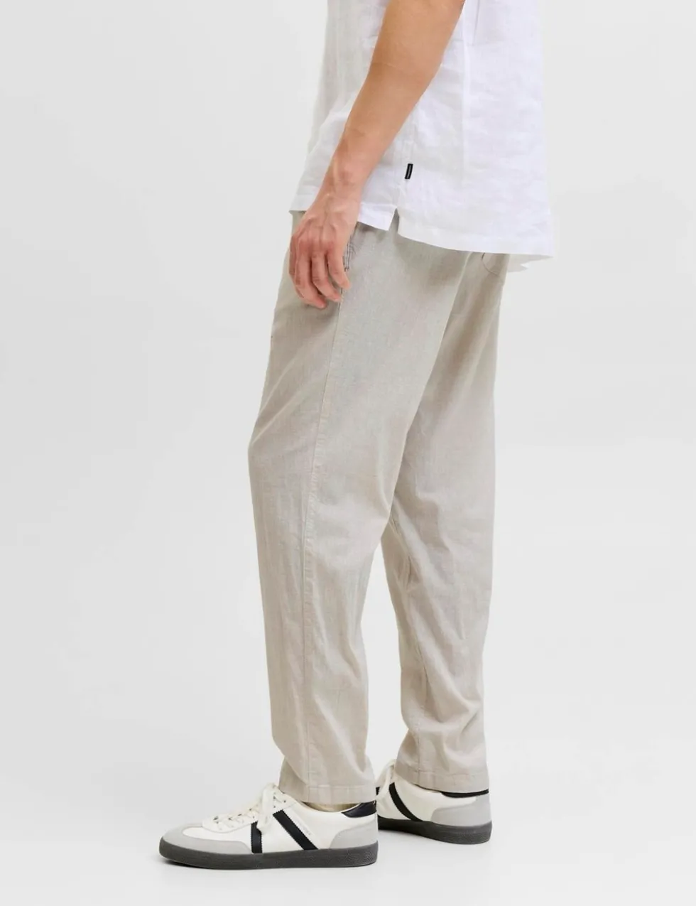 Regular Fit Cotton Linen Blend Joggers