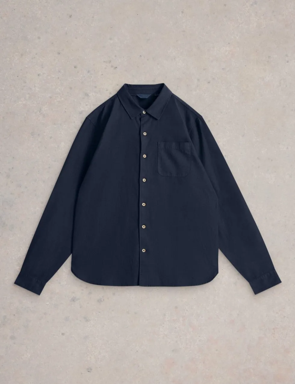 Regular Fit Cotton Linen Blend Shirt