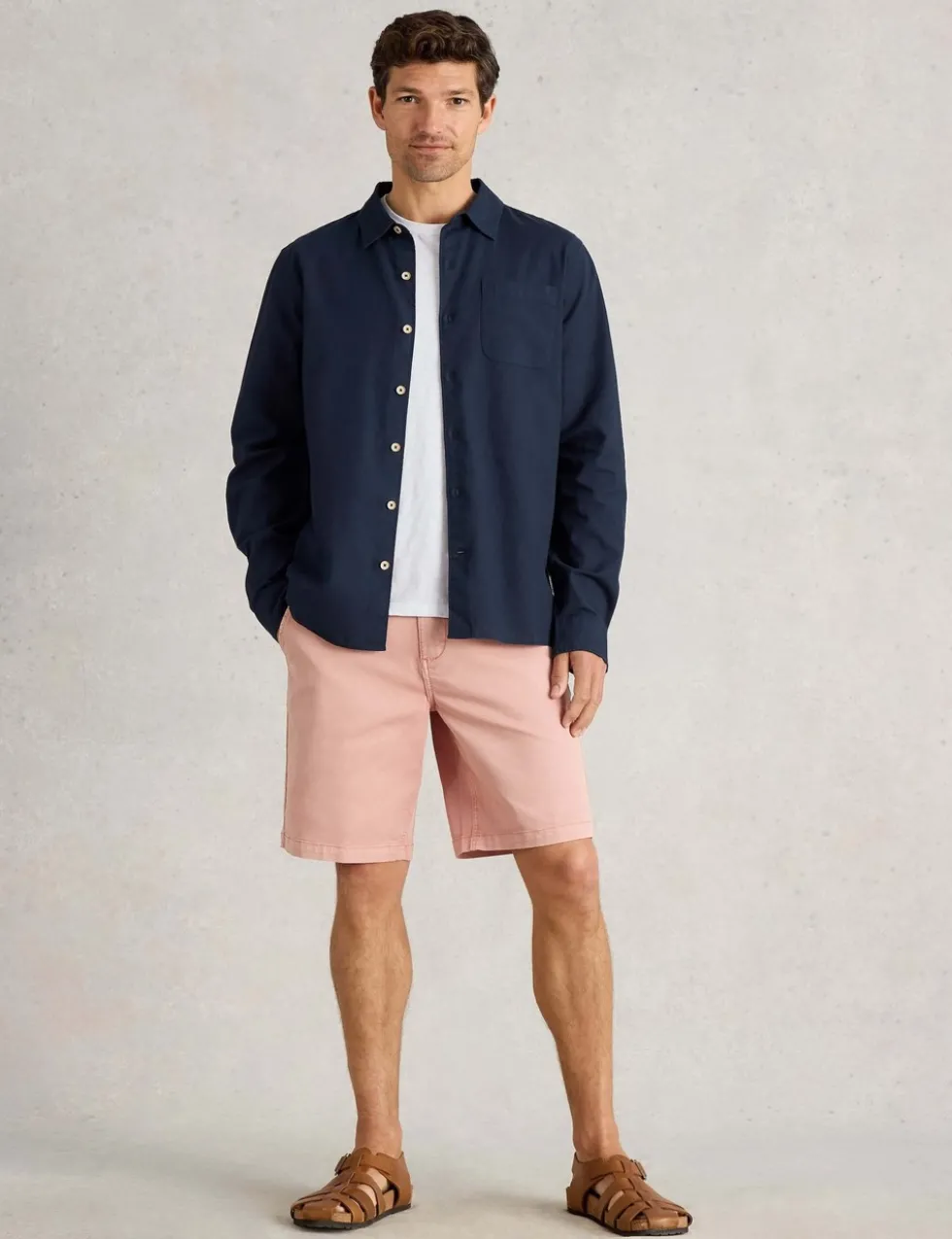 Regular Fit Cotton Linen Blend Shirt