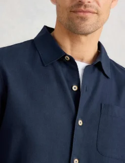 Regular Fit Cotton Linen Blend Shirt