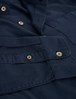 Regular Fit Cotton Linen Blend Shirt