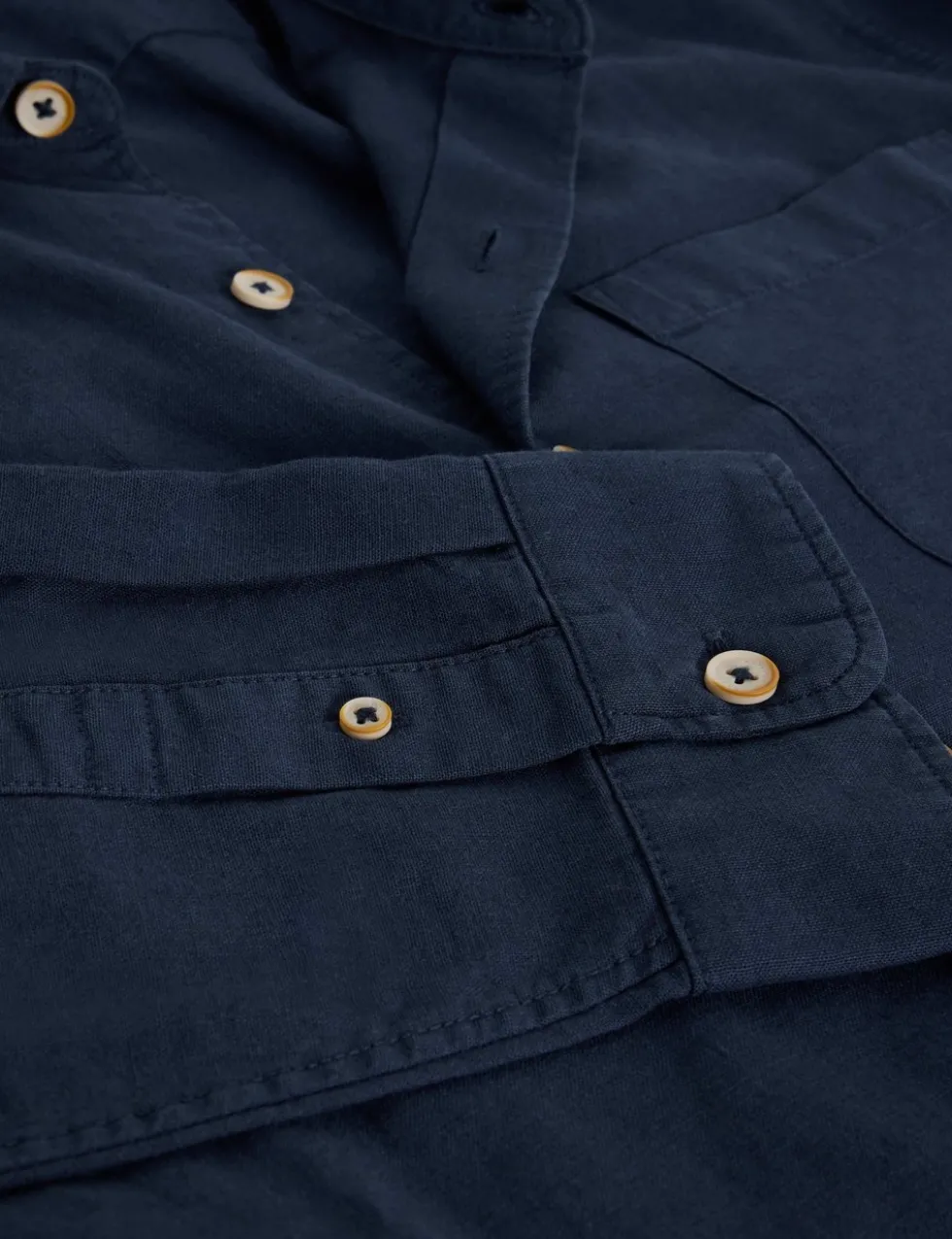Regular Fit Cotton Linen Blend Shirt