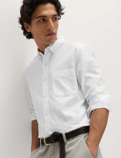 Regular Fit Cotton Linen Blend Shirt