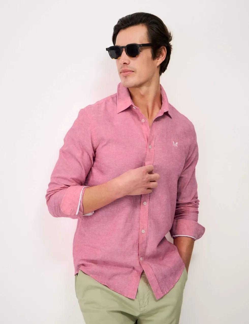 Regular Fit Cotton Linen Blend Shirt