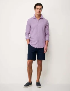 Regular Fit Cotton Linen Blend Shirt