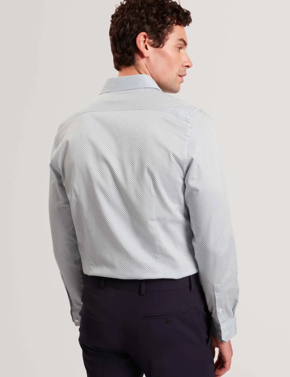 Regular Fit Cotton Rich Geometric Luxury Shirt