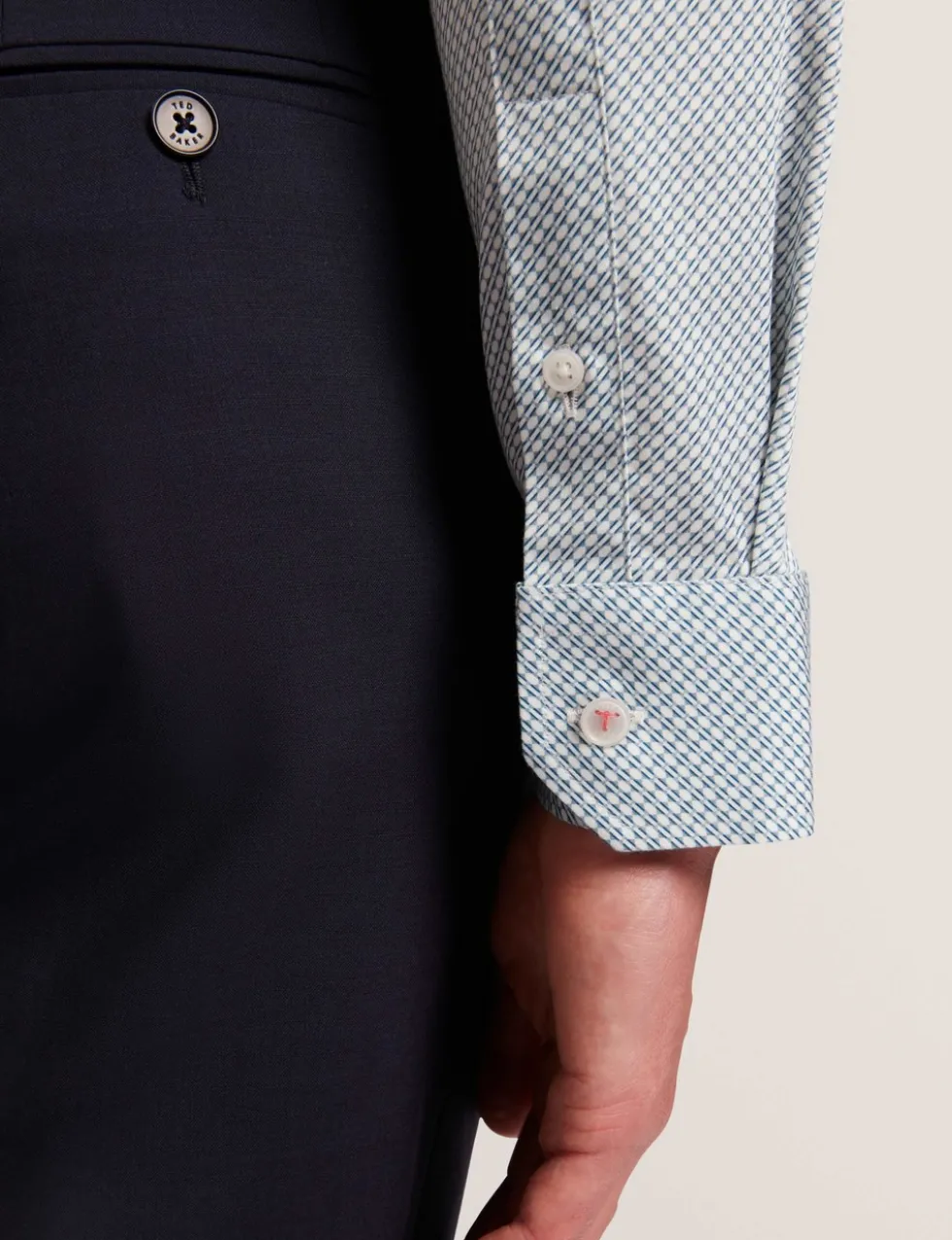 Regular Fit Cotton Rich Geometric Luxury Shirt