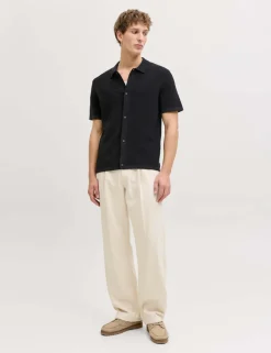 Regular Fit Cotton Rich Knitted Short Sleeve Shirt