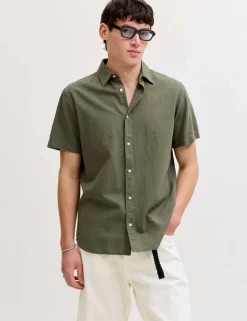Regular Fit Cotton Rich Short Sleeve Shirt