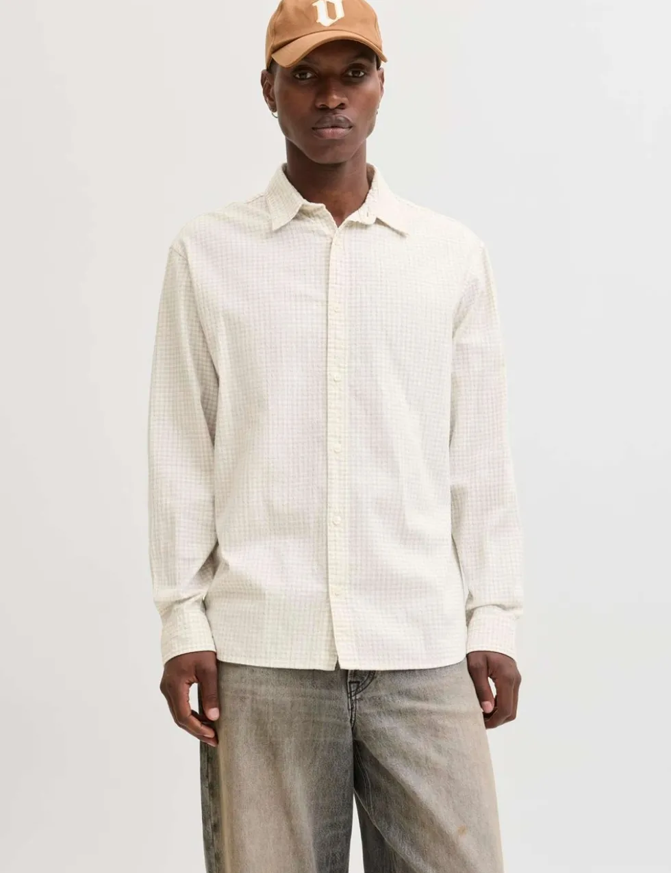 Regular Fit Cotton Rich Seersucker Checked Shirt