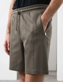 Regular Fit Cotton Rich Textured Shorts