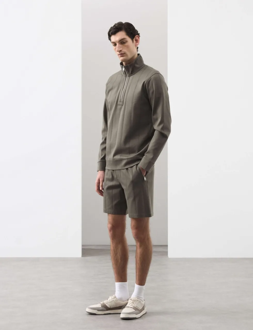 Regular Fit Cotton Rich Textured Shorts