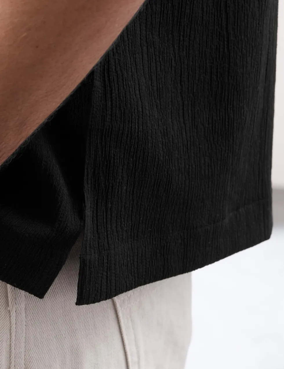 Regular Fit Crinkle Seersucker Shirt