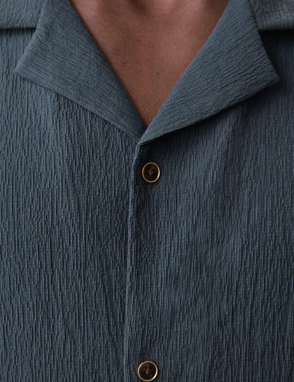 Regular Fit Crinkle Seersucker Shirt