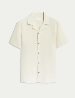 Regular Fit Crinkle Seersucker Shirt
