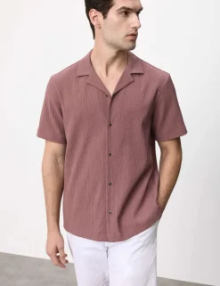 Regular Fit Crinkle Seersucker Shirt