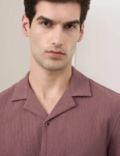 Regular Fit Crinkle Seersucker Shirt