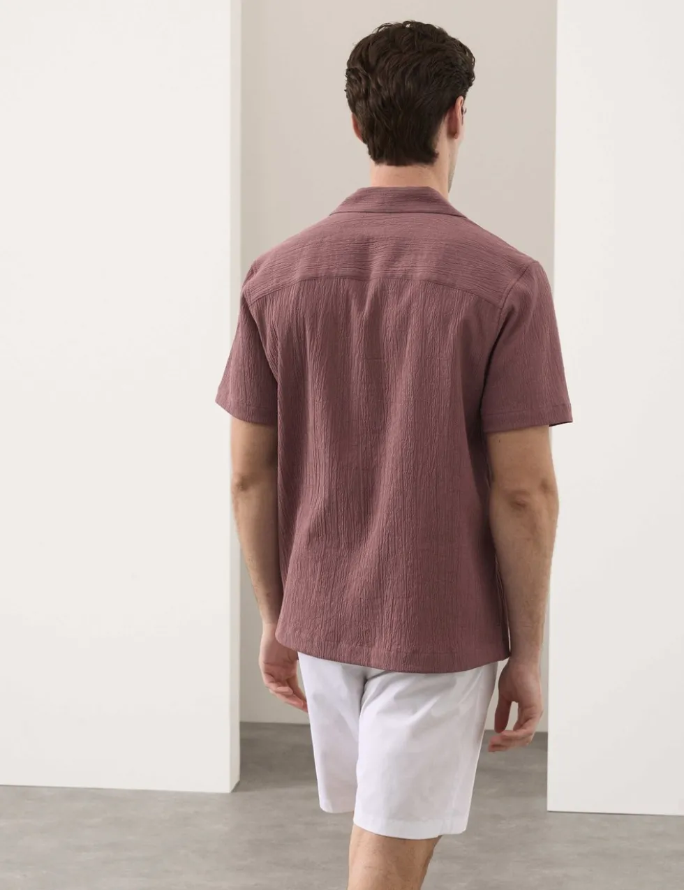 Regular Fit Crinkle Seersucker Shirt