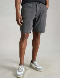 Regular Fit Denim Utility Shorts