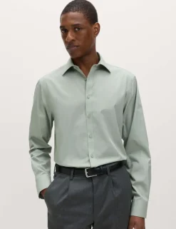 Regular Fit Easy Iron Cotton Blend Shirt