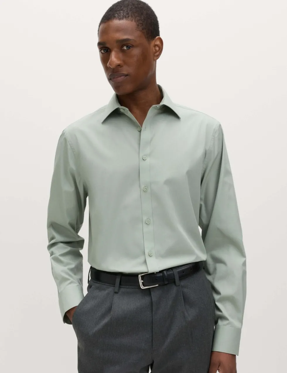 Regular Fit Easy Iron Cotton Blend Shirt