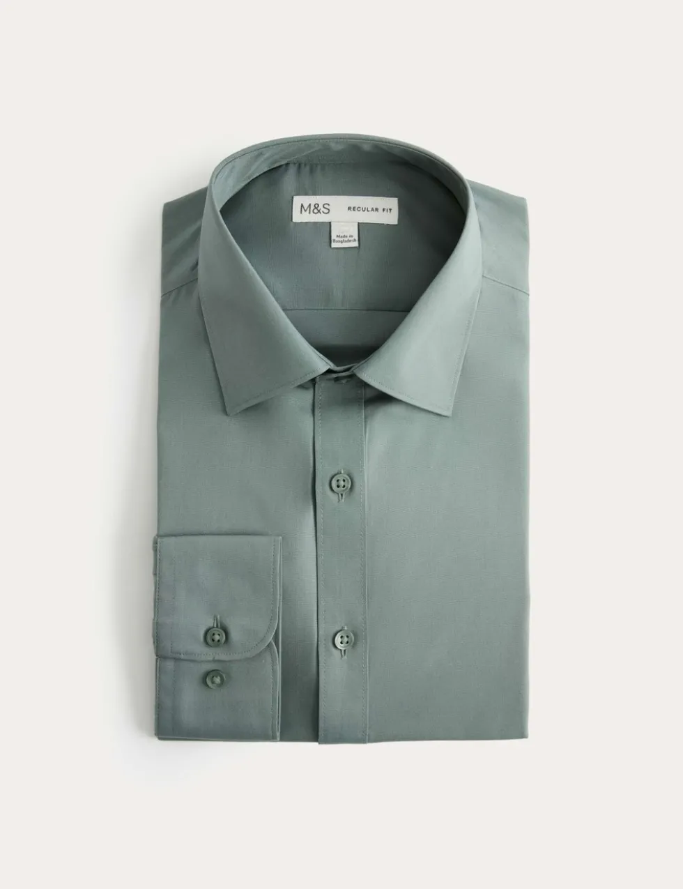 Regular Fit Easy Iron Cotton Blend Shirt