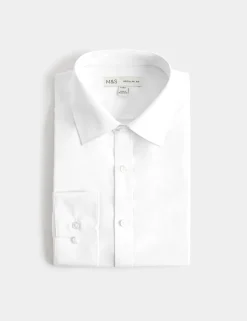 Regular Fit Easy Iron Cotton Blend Shirt