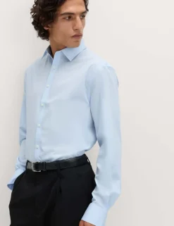 Regular Fit Easy Iron Cotton Blend Shirt