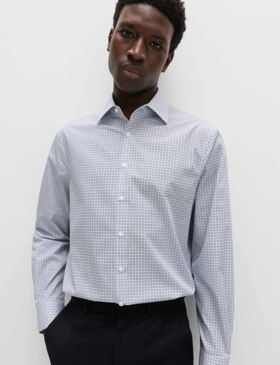 Regular Fit Easy Iron Cotton Blend Shirt