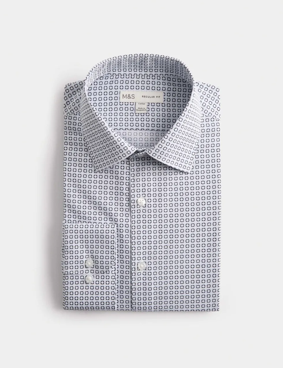 Regular Fit Easy Iron Cotton Blend Shirt