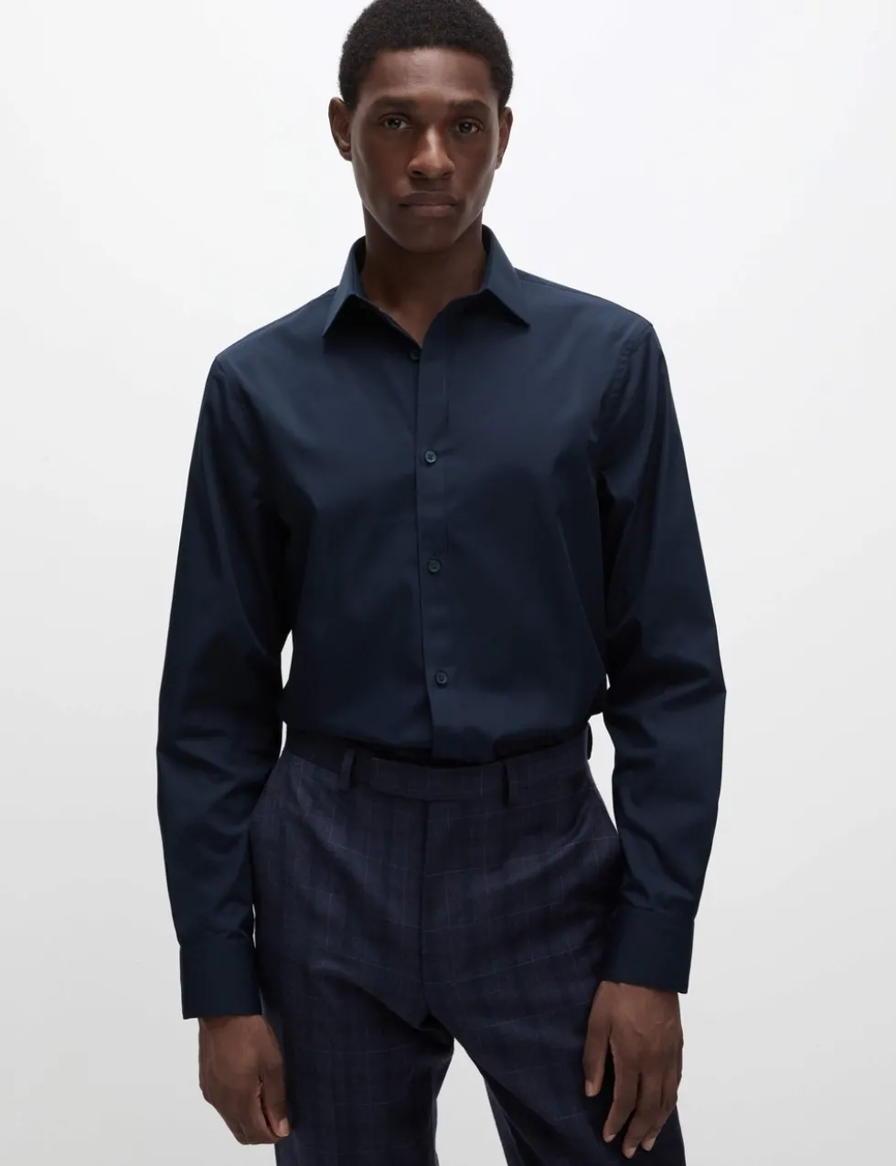Regular Fit Easy Iron Cotton Blend Shirt