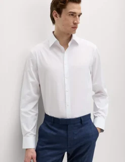 Regular Fit Easy Iron Cotton Blend Shirt