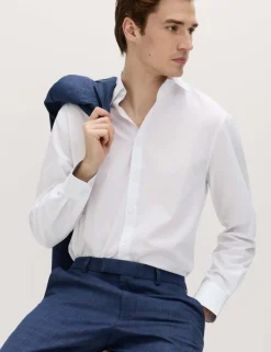 Regular Fit Easy Iron Cotton Blend Shirt