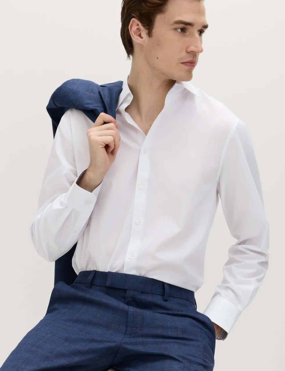 Regular Fit Easy Iron Cotton Blend Shirt