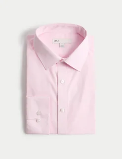 Regular Fit Easy Iron Cotton Blend Shirt