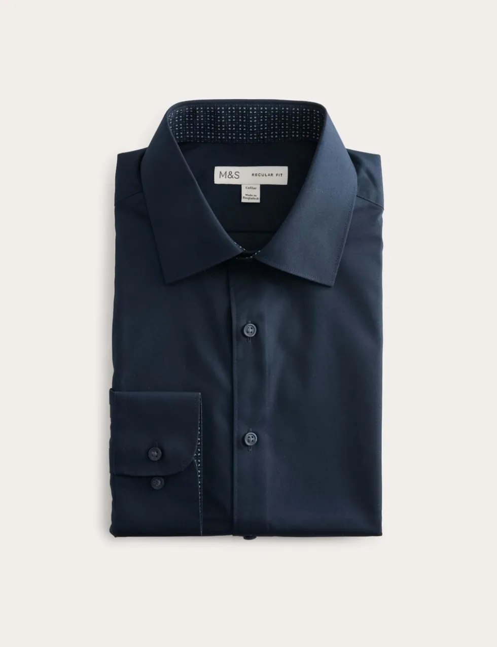 Regular Fit Easy Iron Cotton Blend Shirt
