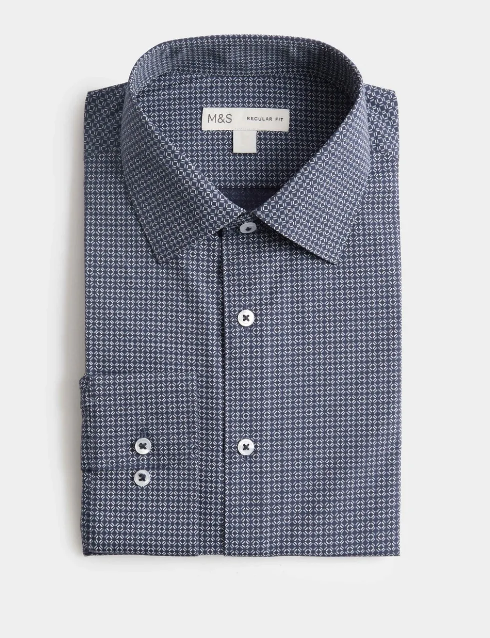 Regular Fit Easy Iron Cotton Blend Shirt
