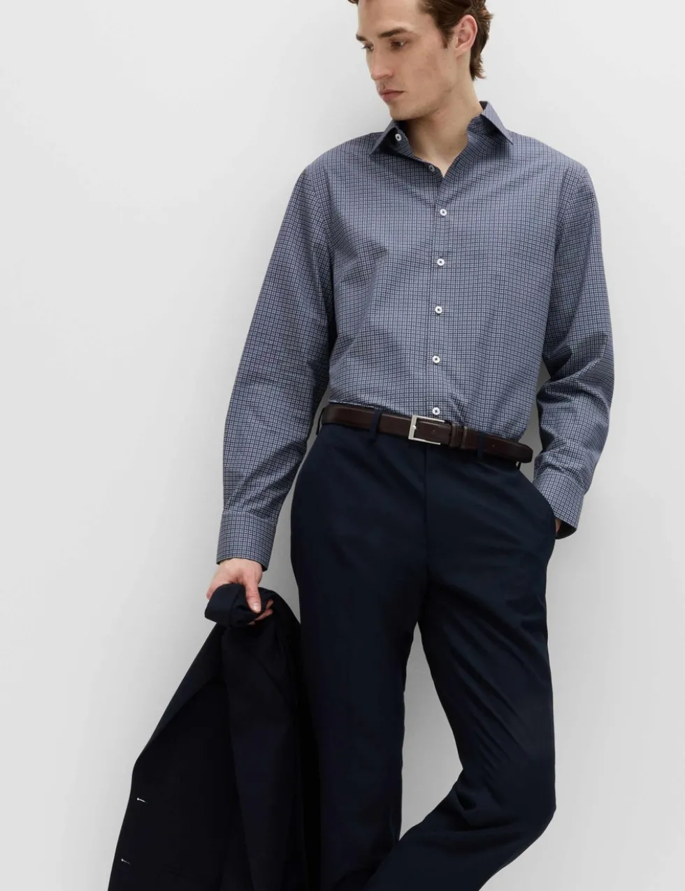 Regular Fit Easy Iron Cotton Blend Shirt