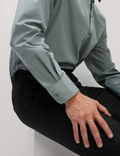 Regular Fit Easy Iron Cotton Blend Shirt