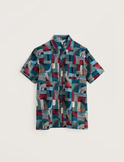 Regular Fit Geometric Short Sleeve Shirt