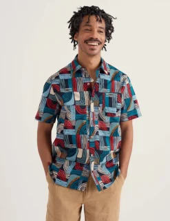 Regular Fit Geometric Short Sleeve Shirt