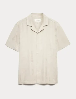 Regular Fit Jacquard Short Sleeve Shirt